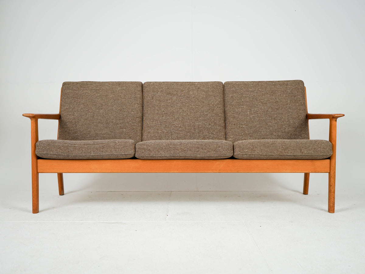 Vintage Teak Sofa "GE-265/3" von Hans Wegner für Getama