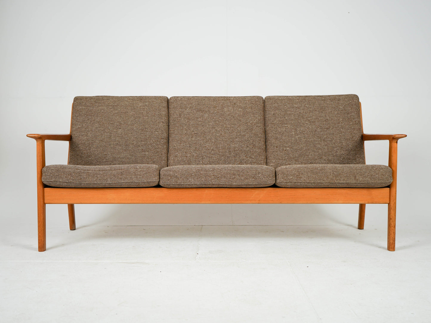 Vintage Teak Sofa "GE-265/3" von Hans Wegner für Getama