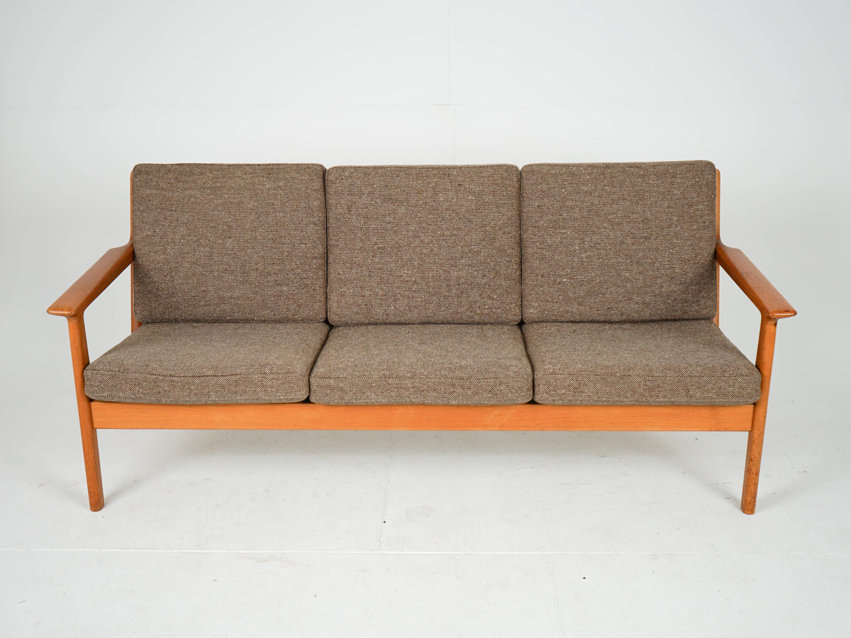 Vintage Teak Sofa "GE-265/3" von Hans Wegner für Getama