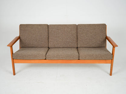 Vintage Teak Sofa "GE-265/3" von Hans Wegner für Getama