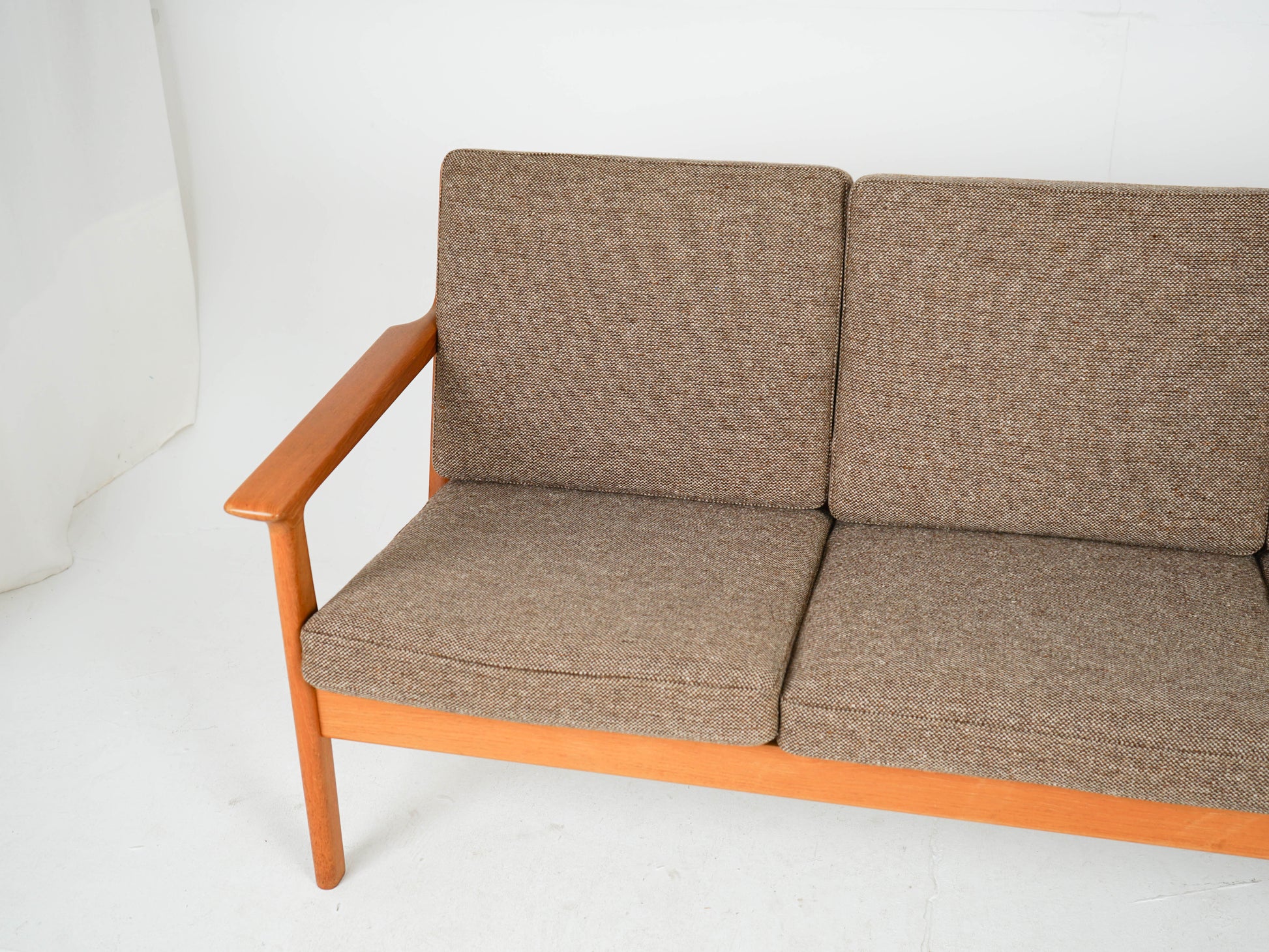Vintage Teak Sofa "GE-265/3" von Hans Wegner für Getama