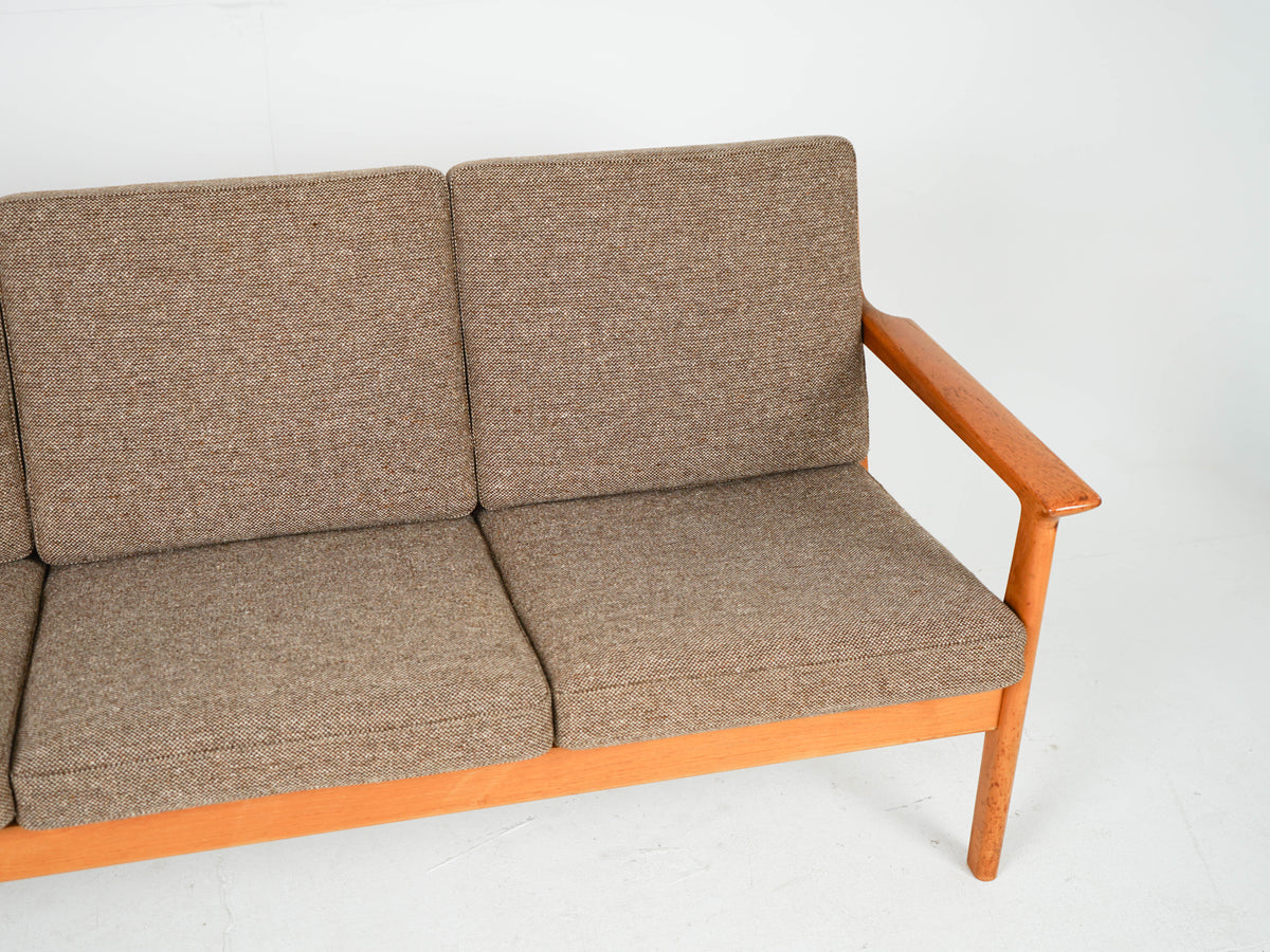 Vintage Teak Sofa "GE-265/3" von Hans Wegner für Getama