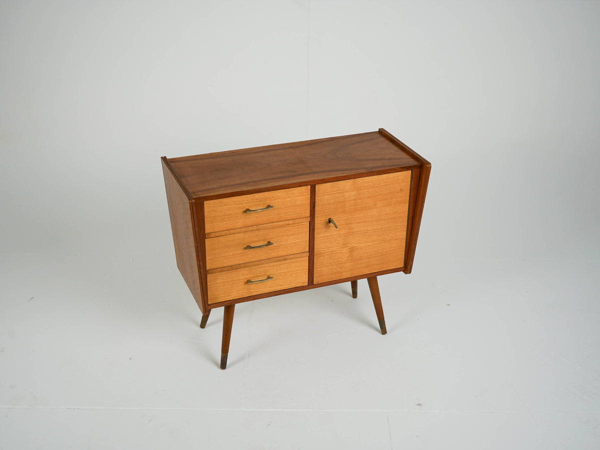 Vintage Teak Nachttisch Mid-Century