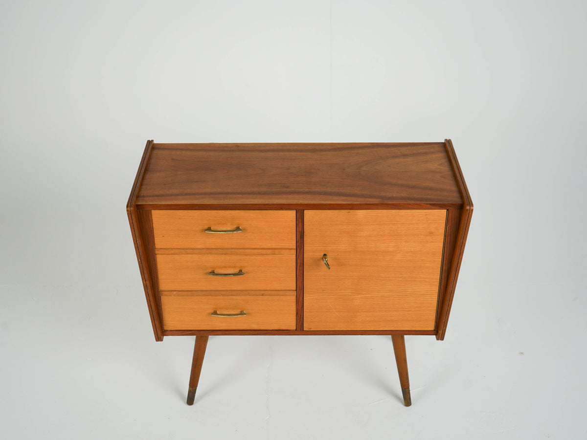 Vintage Teak Nachttisch Mid-Century