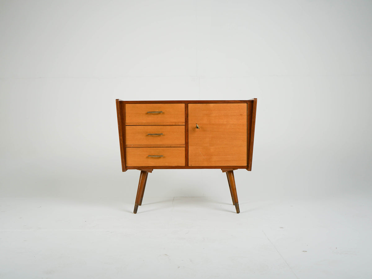 Vintage Teak Nachttisch Mid-Century