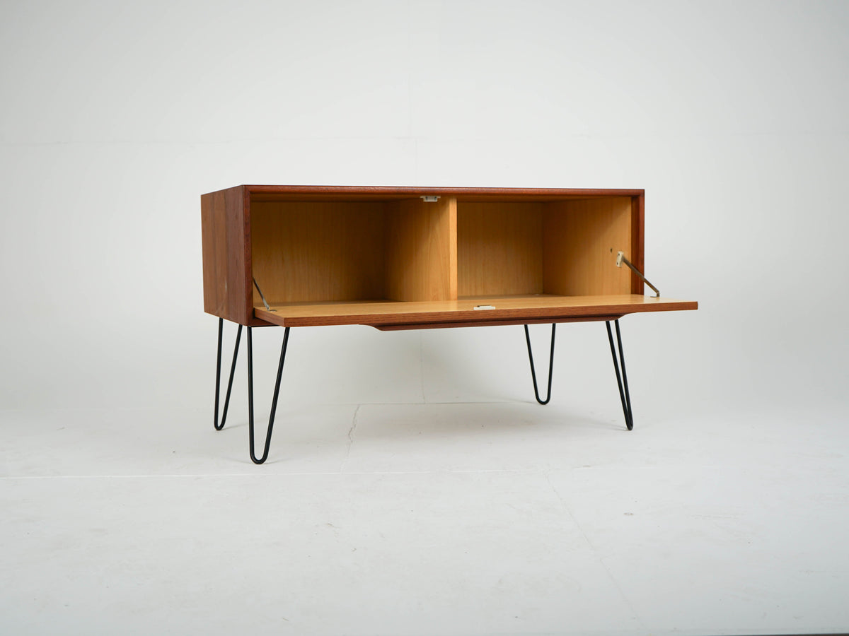 Vintage Teak Sideboard mit Bar, Mid-Century