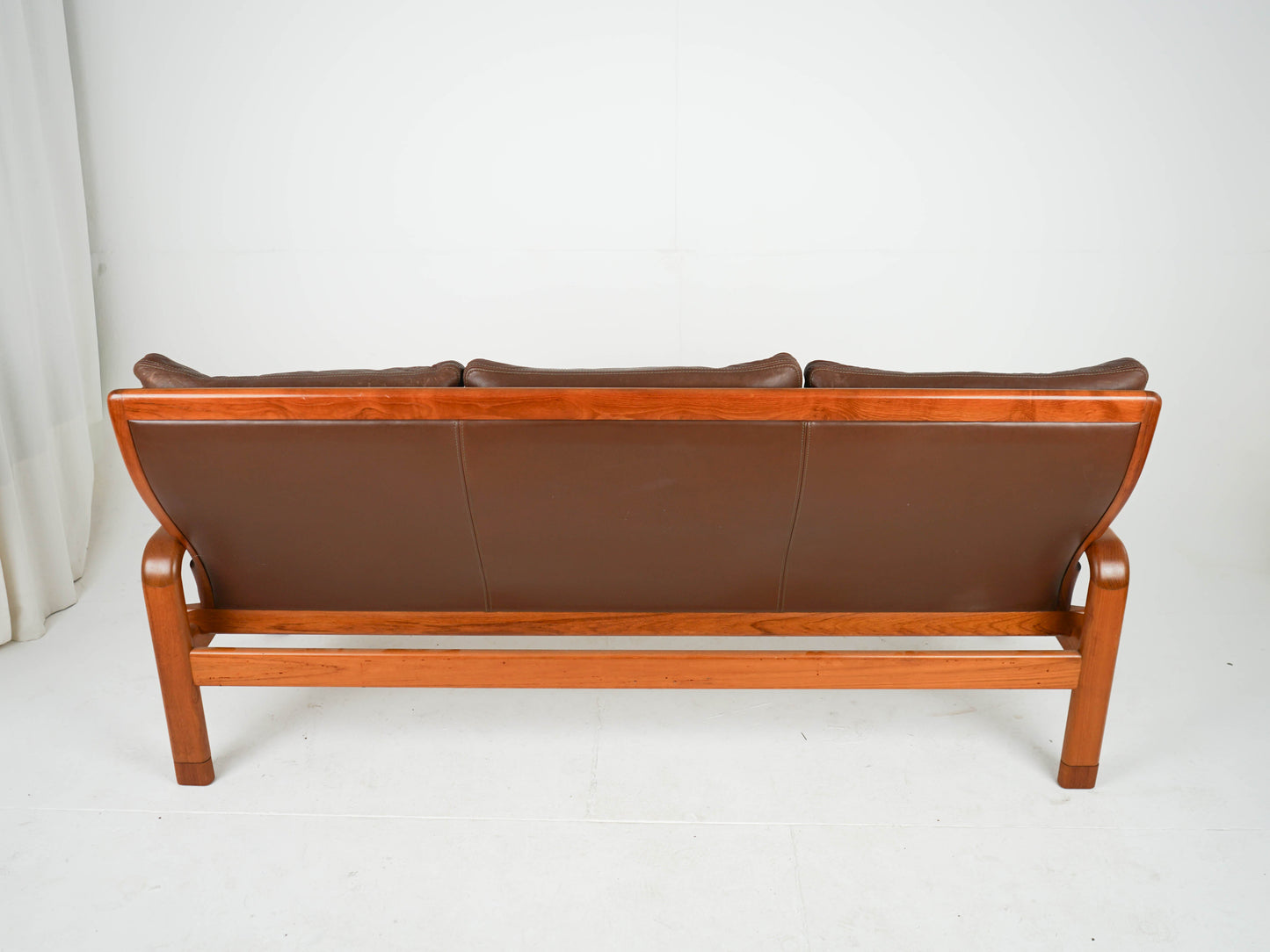 Vintage Sofa von Thams Gustav für L. Olsen und Søn Teak Leder Braun