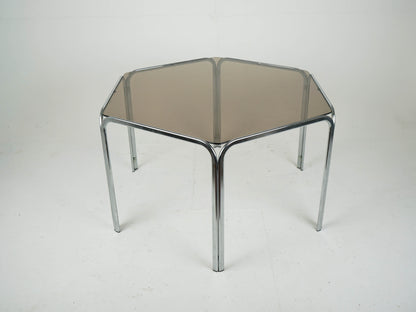 Vintage Esstisch Glas Chrom