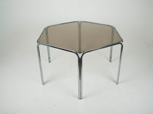 Vintage Esstisch Glas Chrom