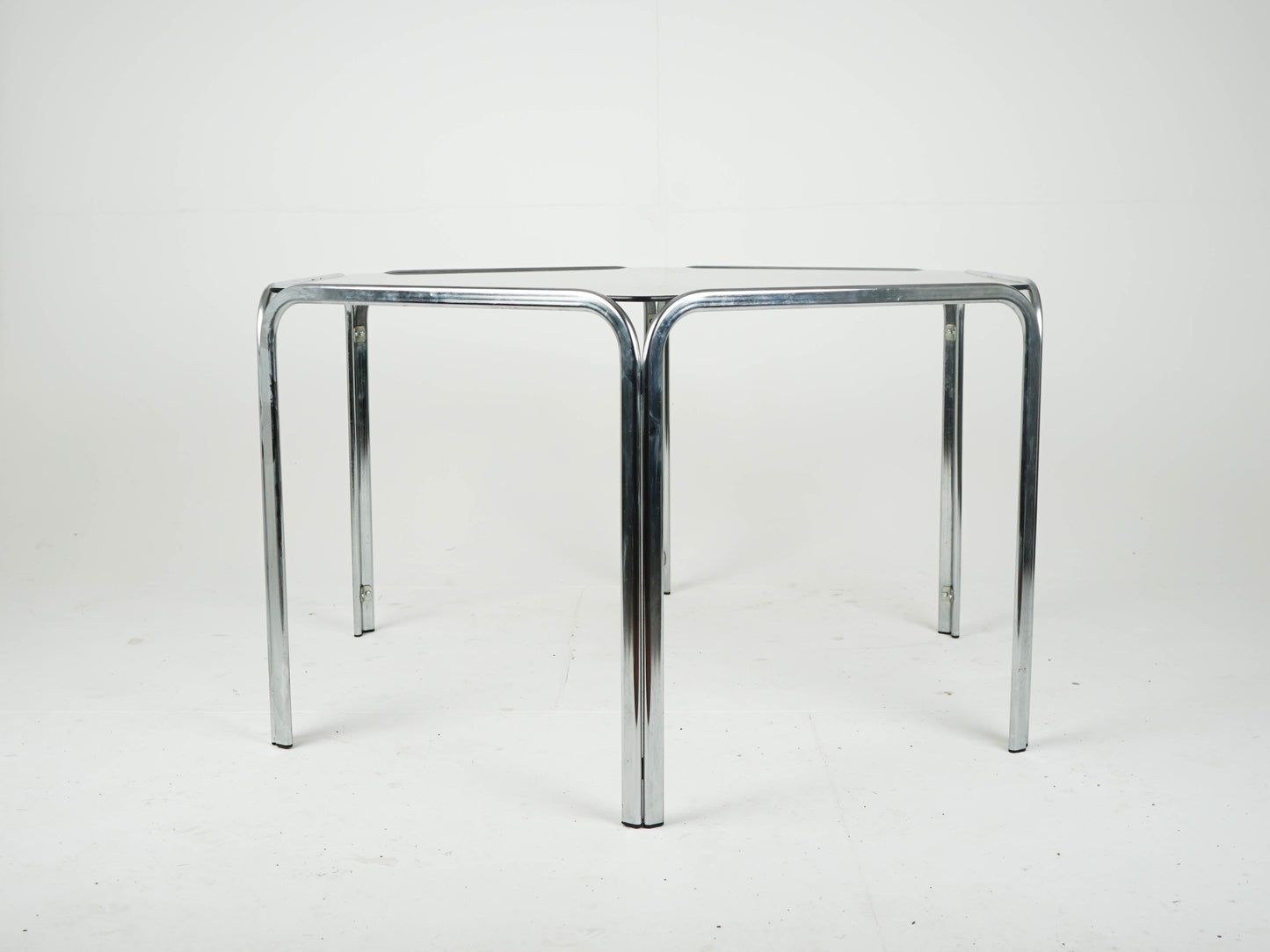 Vintage Esstisch Glas Chrom