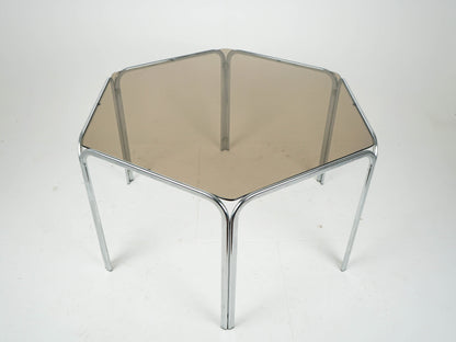 Vintage Esstisch Glas Chrom