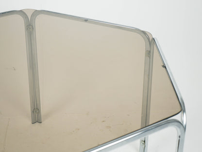 Vintage Esstisch Glas Chrom