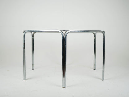 Vintage Esstisch Glas Chrom