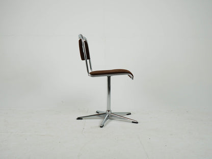 Set von 2 Vintage Stuhl von EKA, Chrom und Stoff, Mid-Century