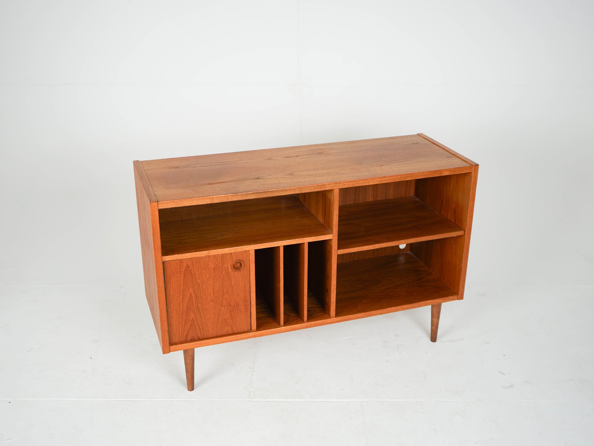 Vintage Sideboard Schrank Anrichte Vinyl Teak warmbraun Kommode Teakholz Vinyl