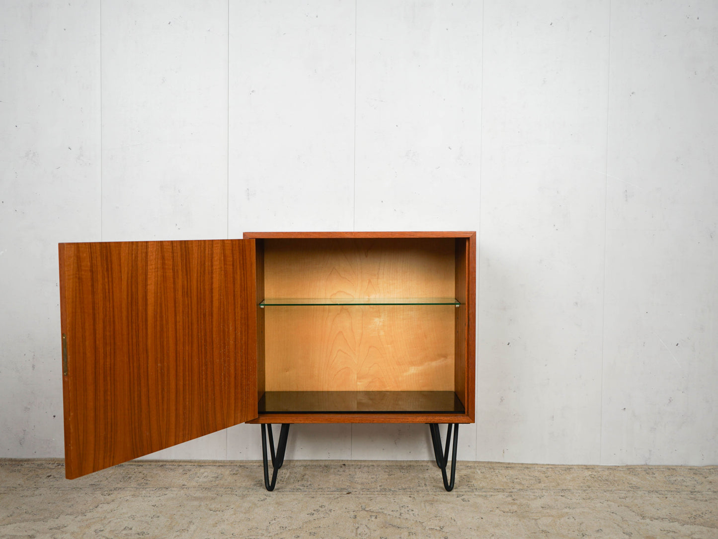 Vintage Bar Cabinet Teak Danish 60s Mid Century