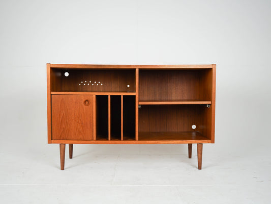 Vintage Sideboard Schrank Anrichte Vinyl Teak warmbraun Kommode Teakholz Vinyl