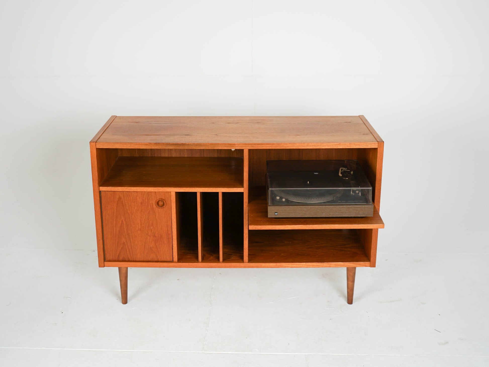 Vintage Sideboard Schrank Anrichte Vinyl Teak warmbraun Kommode Teakholz Vinyl
