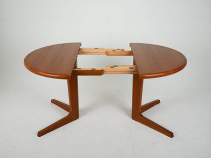 Vintage Esstisch Teak ausziehbar rund