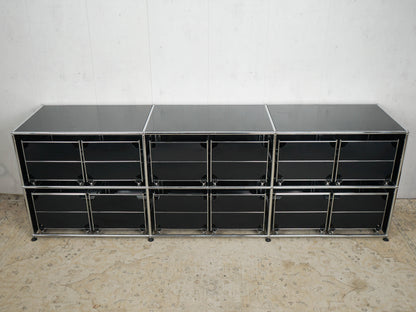 USM Haller Sideboard Graphite Black Hanging Files