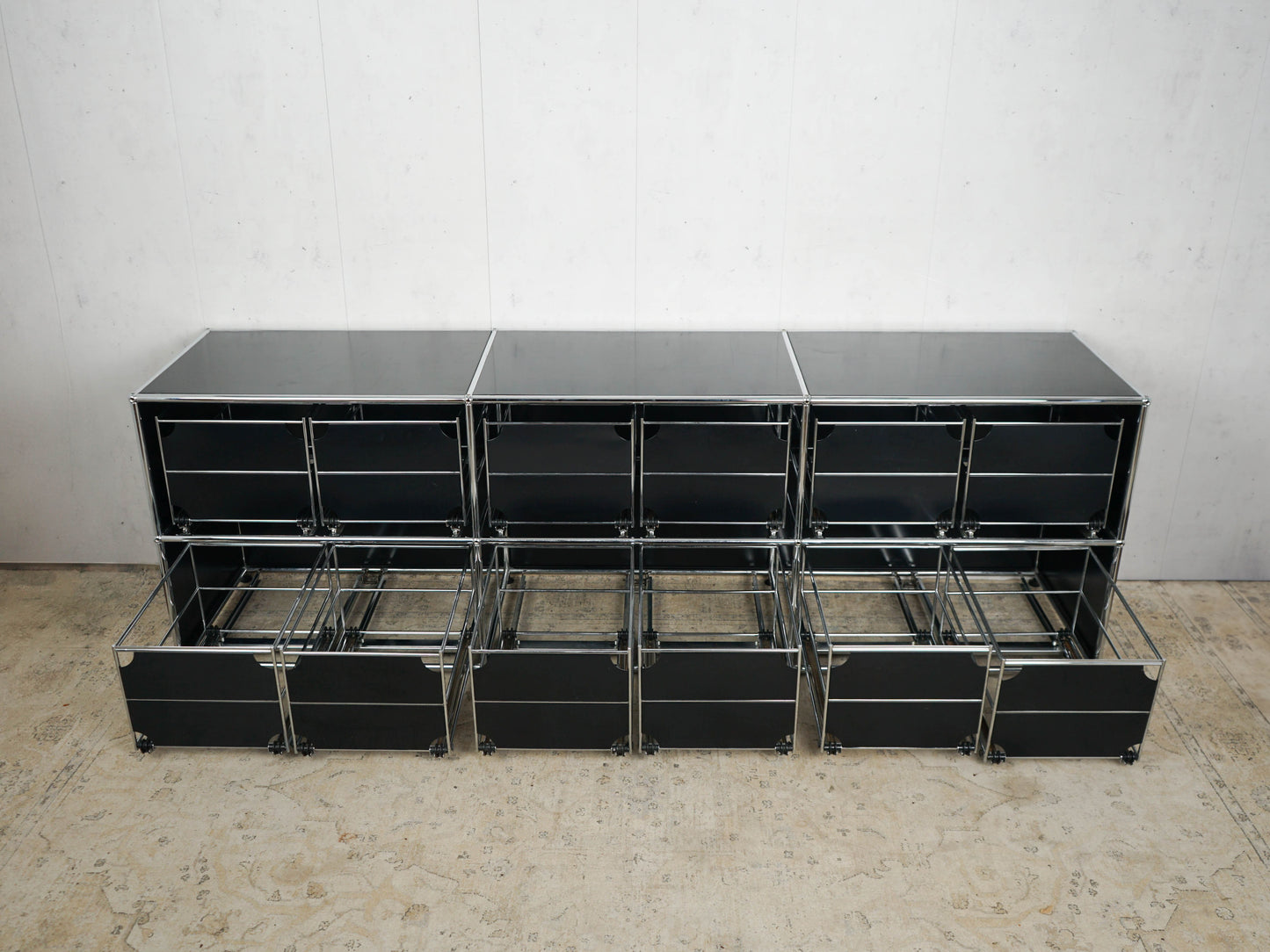 USM Haller Sideboard Graphite Black Hanging Files