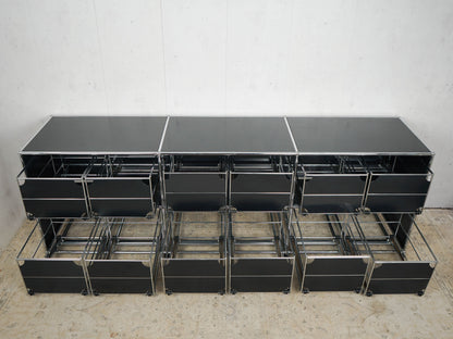 USM Haller Sideboard Graphite Black Hanging Files