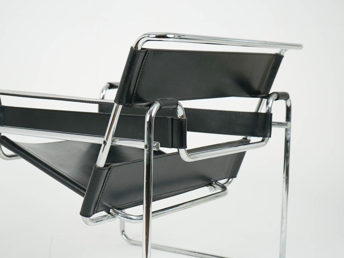 Vintage Sessel "Wassily Chair B3" von Marcel Breuer für Gavina