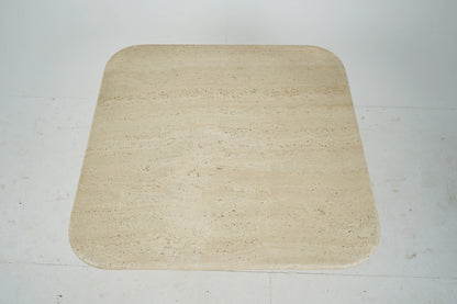 Vintage Couchtisch aus Travertin, italienisch, 80er