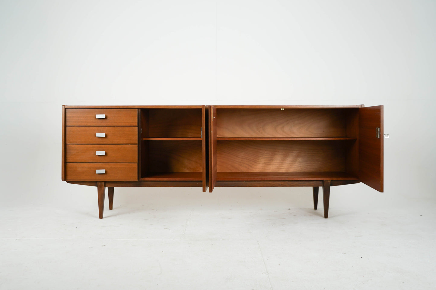Vintage Sideboard Vinyl-Schrank mit Schublade und Schranktür