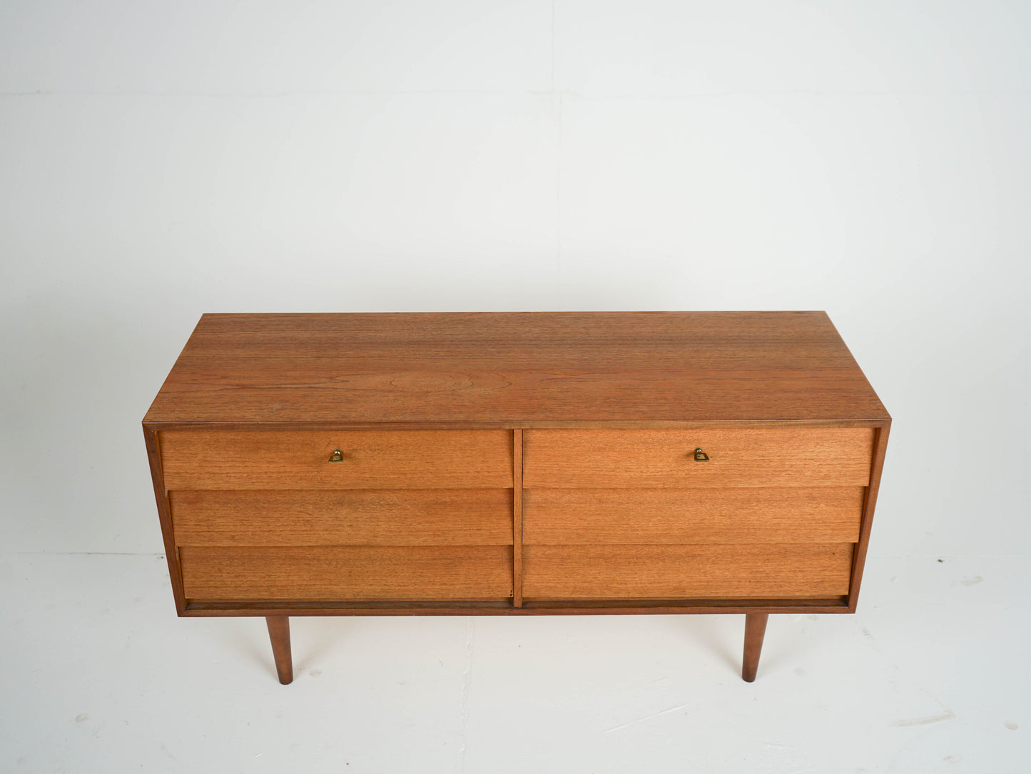 Vintage Kommode Sideboard Dänisch Teakholz, 6 Schubladen