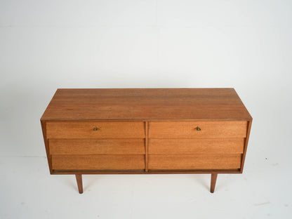 Vintage Kommode Sideboard Dänisch Teakholz, 6 Schubladen