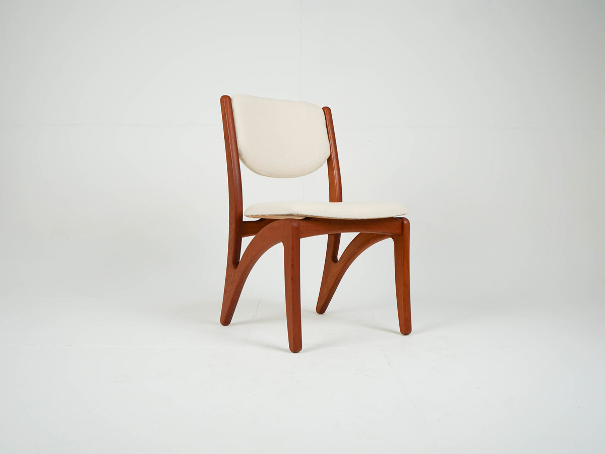 Vintage Esszimmerstuhl Teak Beige, Mid-Century Modern