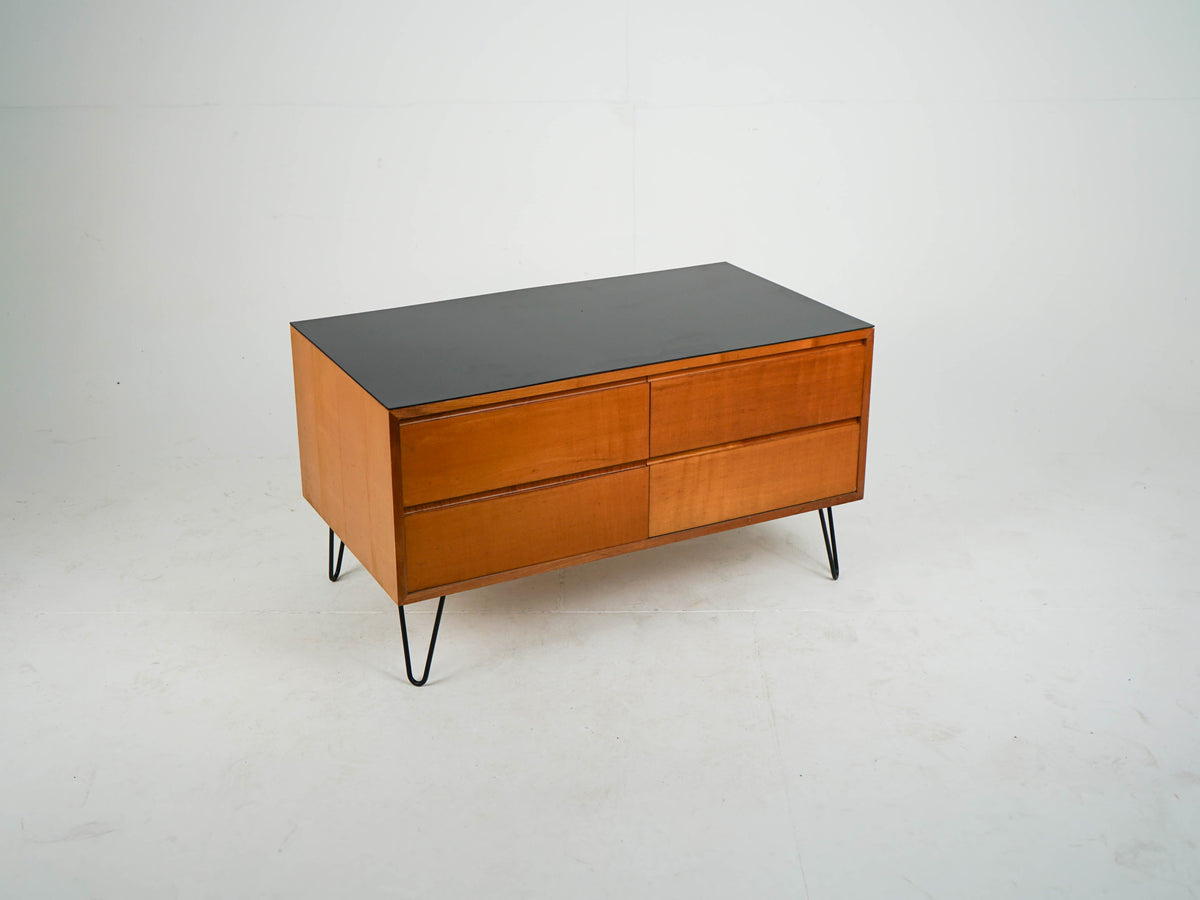 Vintage Kommode Sideboard Ahornholz Hairpin-Beine Dänemark
