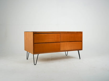 Vintage Kommode Sideboard Ahornholz Hairpin-Beine Dänemark