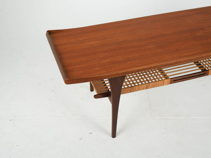 Vintage Couchtisch von Peter Løvig Nielsen für Teakbraun Teakholz