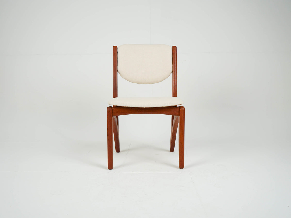 Vintage Esszimmerstuhl Teak Beige, Mid-Century Modern