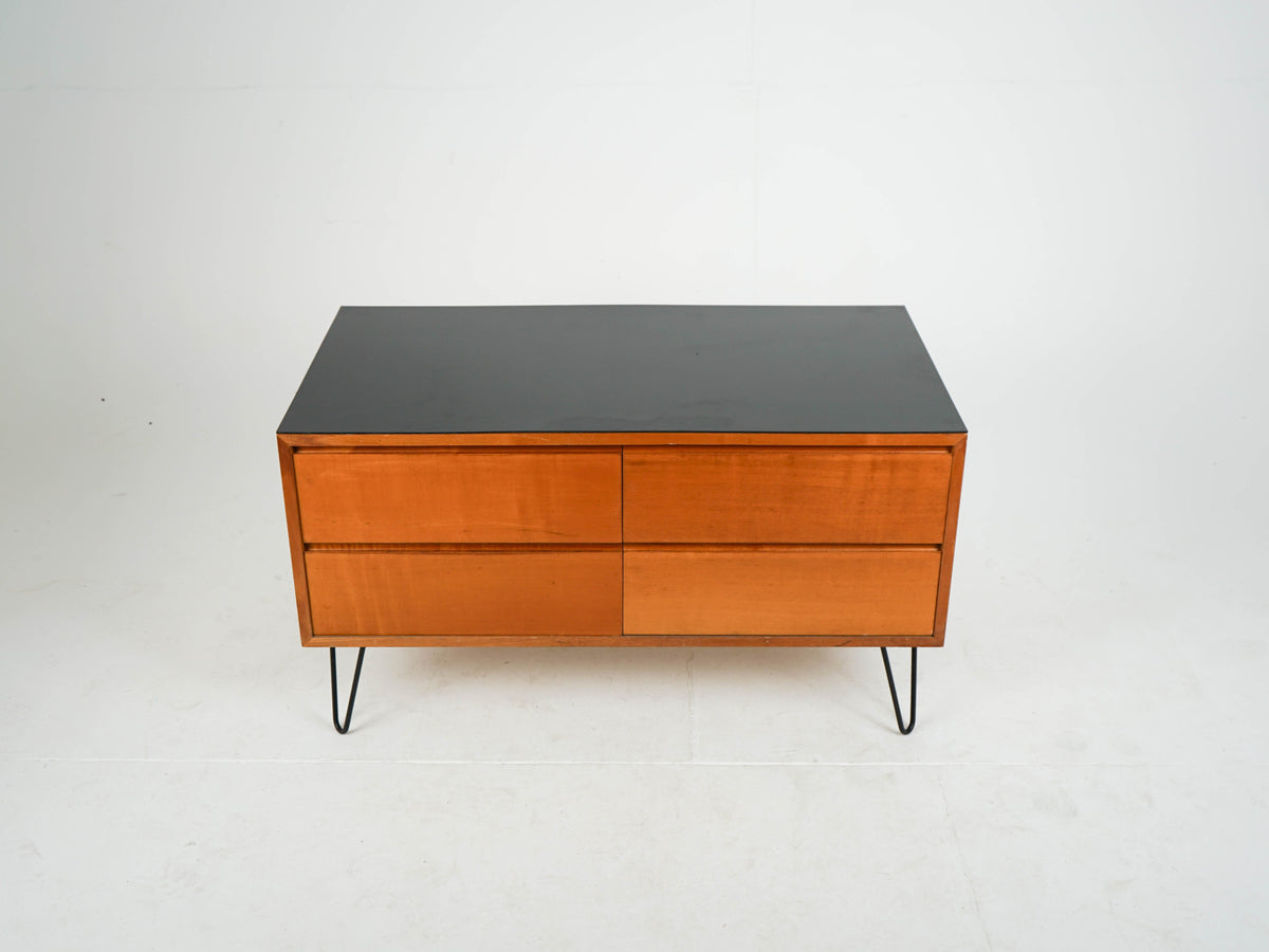 Vintage Kommode Sideboard Ahornholz Hairpin-Beine Dänemark