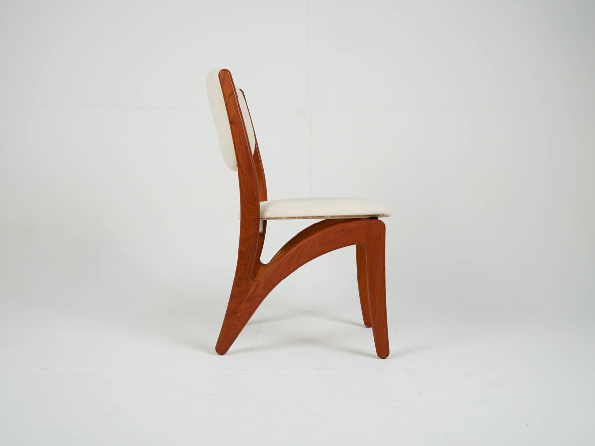 Vintage Esszimmerstuhl Teak Beige, Mid-Century Modern