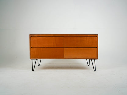 Vintage Kommode Sideboard Ahornholz Hairpin-Beine Dänemark