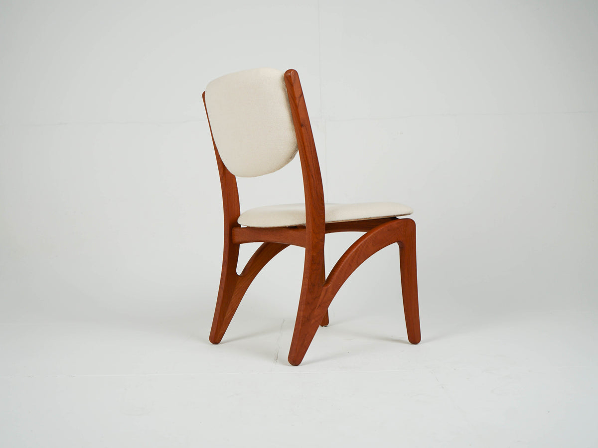 Vintage Esszimmerstuhl Teak Beige, Mid-Century Modern