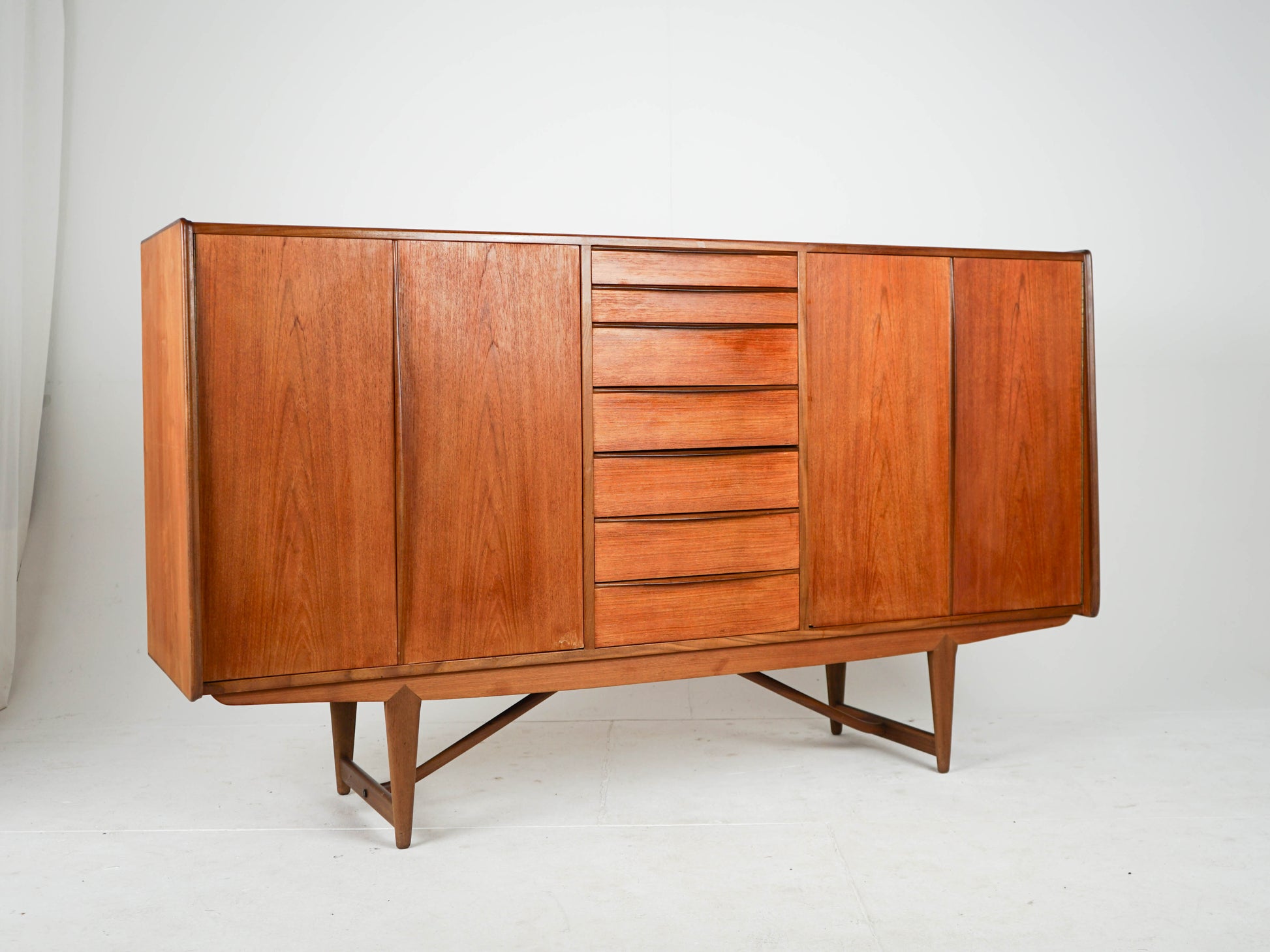 Vintage Highboard Schrank Teak naturwarm