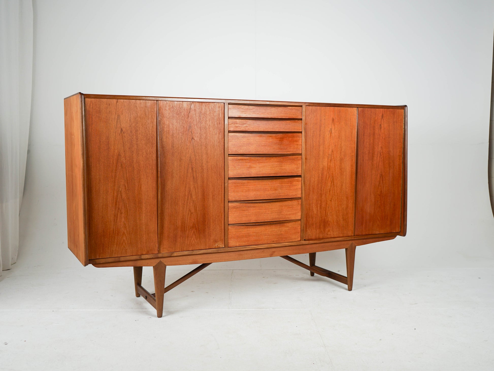 Vintage Highboard Schrank Teak naturwarm