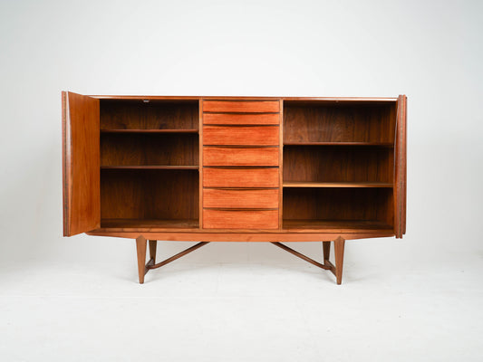 Vintage Highboard Schrank Teak naturwarm