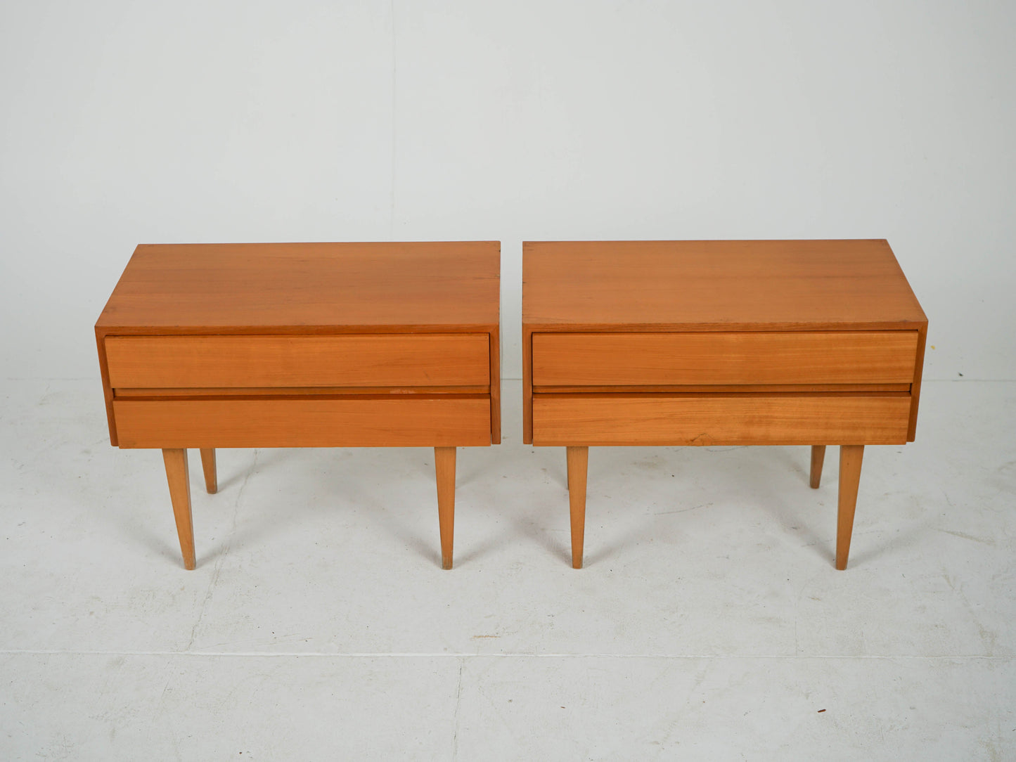 Set von 2 Vintage Nachttisch aus Teakholz, Mid-Century Modern