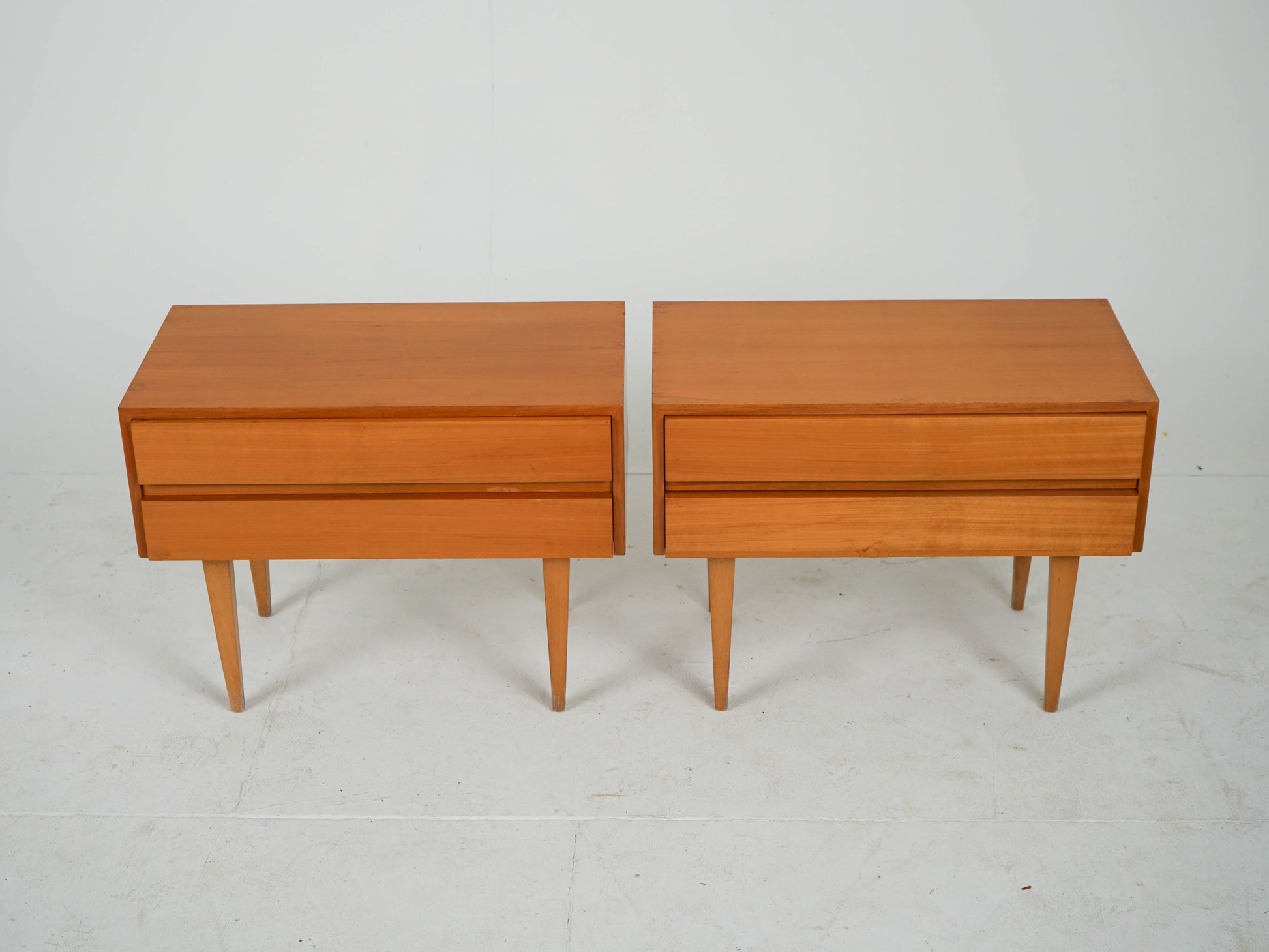 Set von 2 Vintage Nachttisch aus Teakholz, Mid-Century Modern