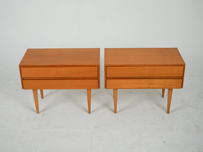 Set von 2 Vintage Nachttisch aus Teakholz, Mid-Century Modern