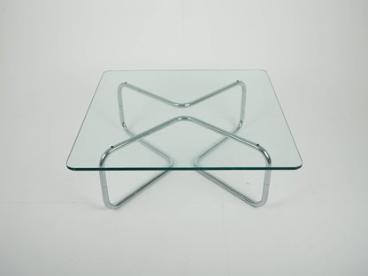 Vintage Couchtisch aus Chrom und Glas