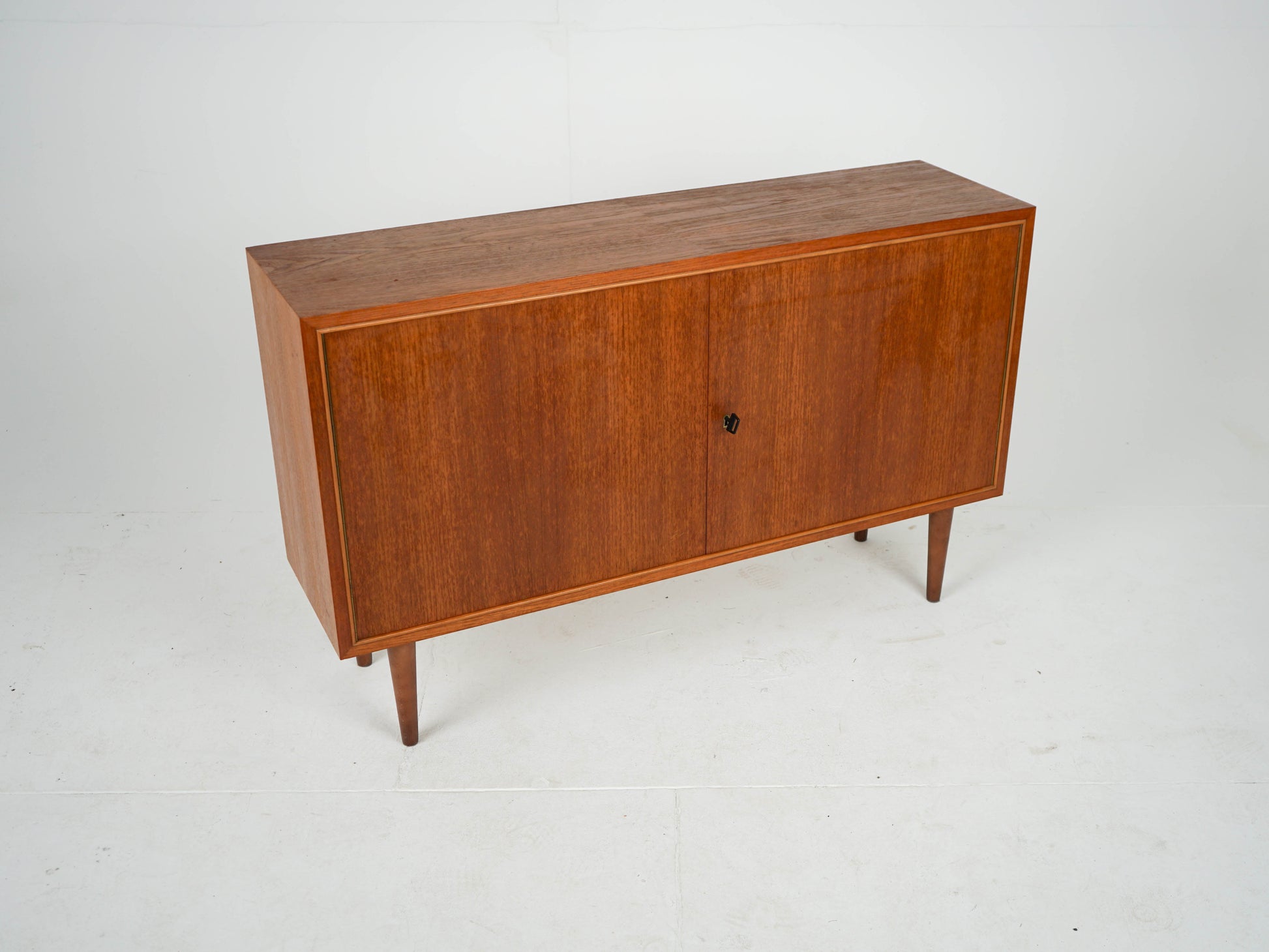 Vintage Sideboard Teak Vinylschrank Braun
