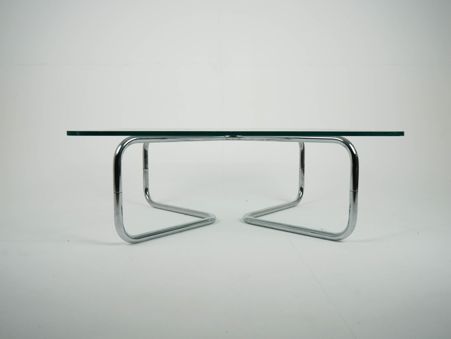 Vintage Couchtisch aus Chrom und Glas