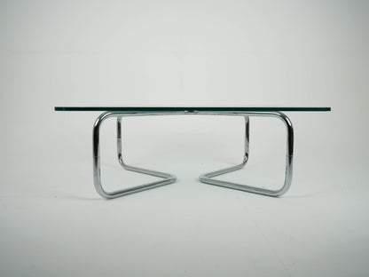 Vintage Couchtisch aus Chrom und Glas